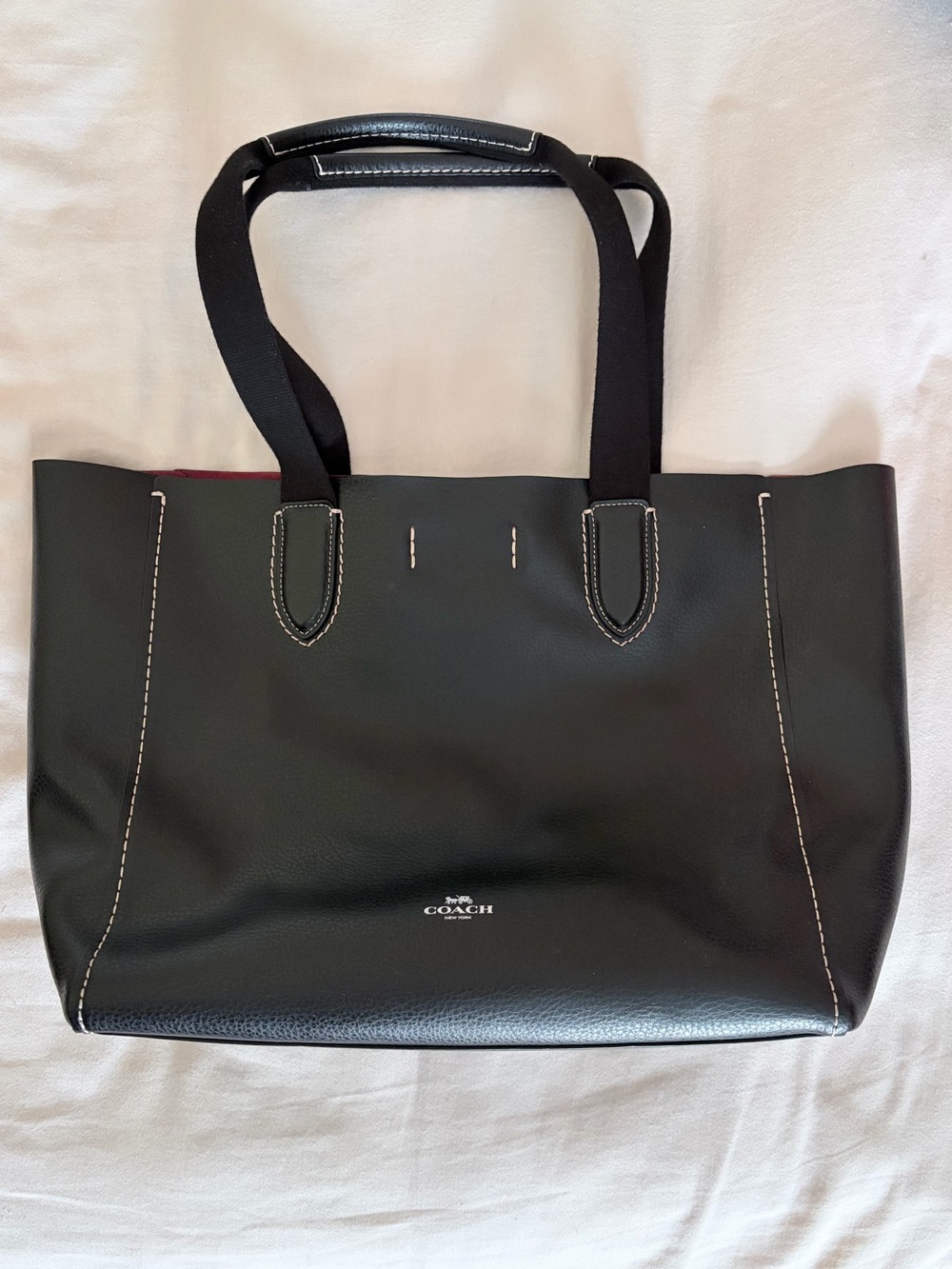 Black Coach Derby Black and Oxblood  Women’s Tote Bag